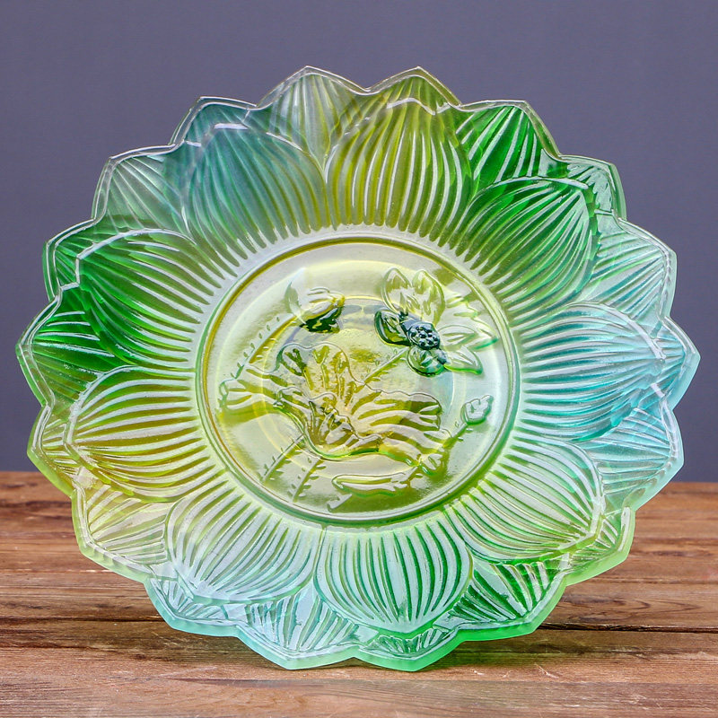 果盘圆通佛具莲花供盘水果供佛家用佛前供奉果盘