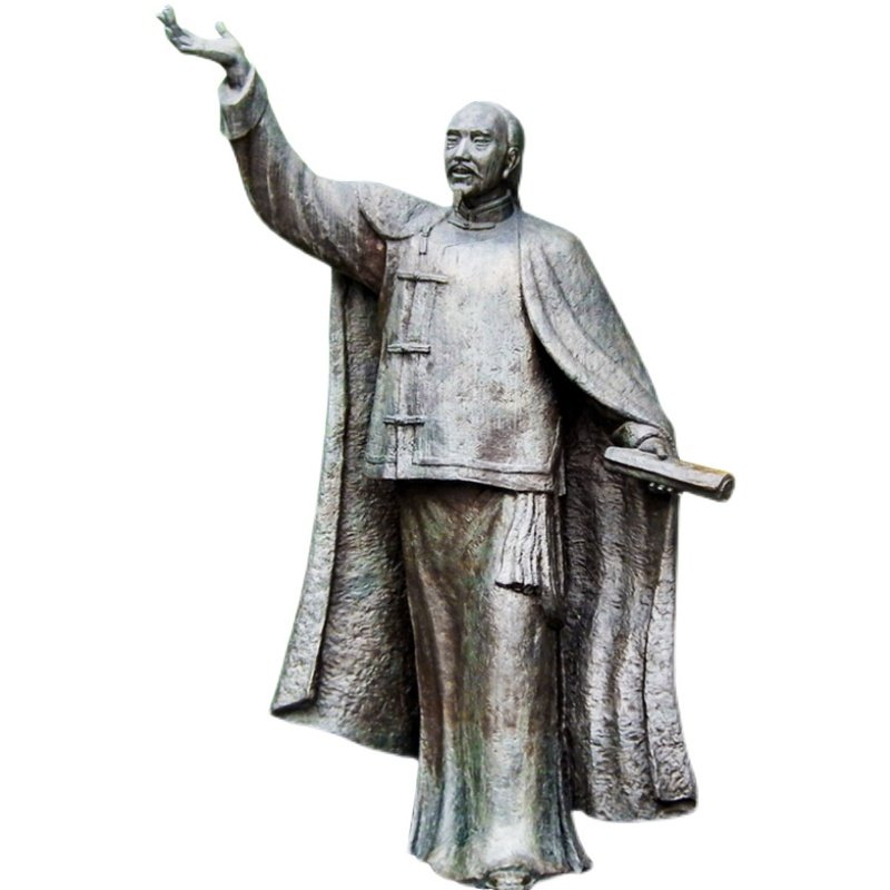 户外大型历史名人龚自珍雕塑校园文化清代诗人塑像摆件
