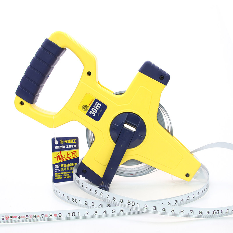 长城精工50米钢卷尺100米大钢尺30m防水刚盘尺耐磨工程尺子百米尺