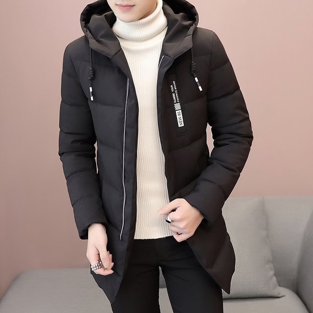 Mid-length cotton-padded jacket men's thick coat 2020 new winter padded jacket trendy top clothes Korean down padded jacket Mid-length cotton-padded jacket men's thick coat 2020 new winter padded jacket trendy top clothes Korean down padded jacket