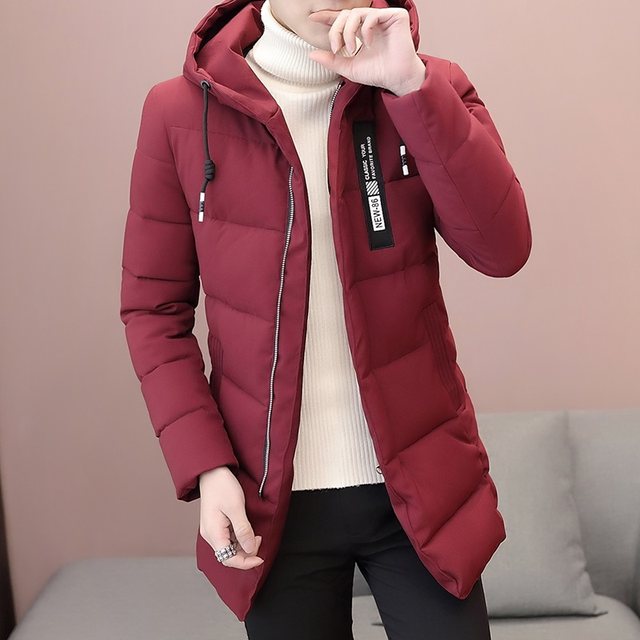 Mid-length cotton-padded jacket men's thick coat 2020 new winter padded jacket trendy top clothes Korean down padded jacket Mid-length cotton-padded jacket men's thick coat 2020 new winter padded jacket trendy top clothes Korean down padded jacket