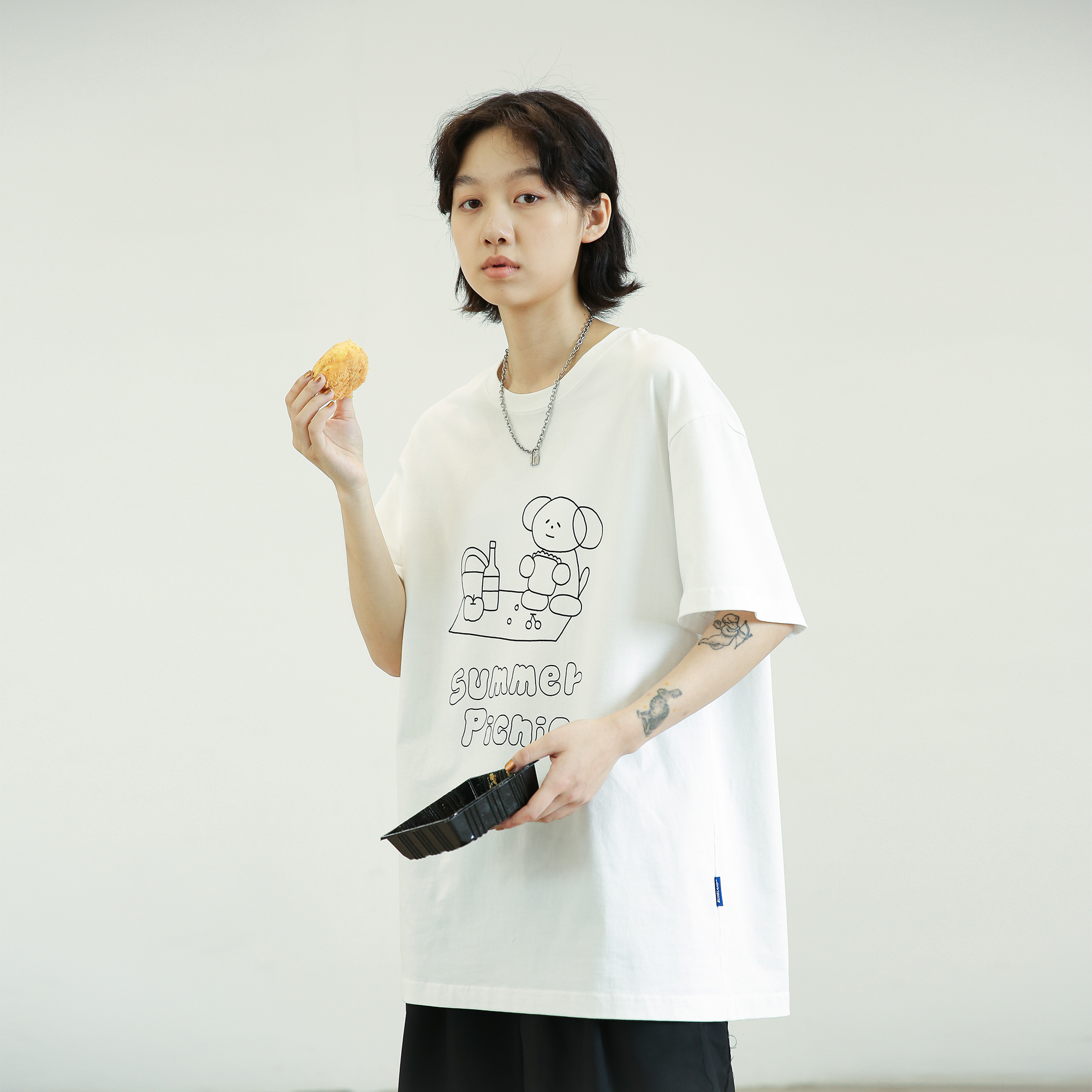 BLUELAND*一只脏猴联名款SUMMER原创复古潮牌宽松短袖国潮情侣T恤