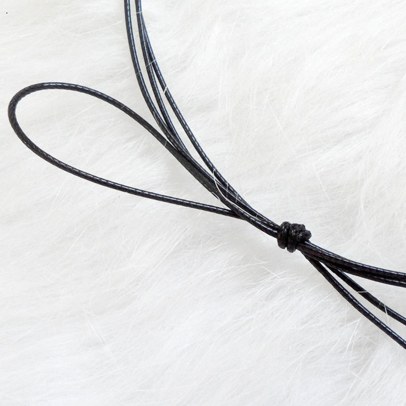 新款明星同款复古百搭原宿蜡绳颈链choker短款锁骨链打结项圈项链