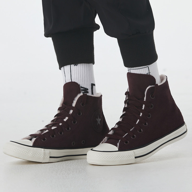 converse匡威chuck 70秋冬新款女鞋保暖休闲鞋复古高帮加绒运动鞋