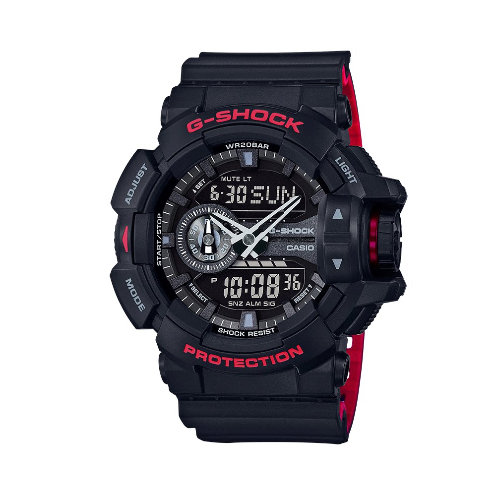直营卡西欧g-shock双显时尚潮流运动防水男表ga-400hr-1a日韩腕表