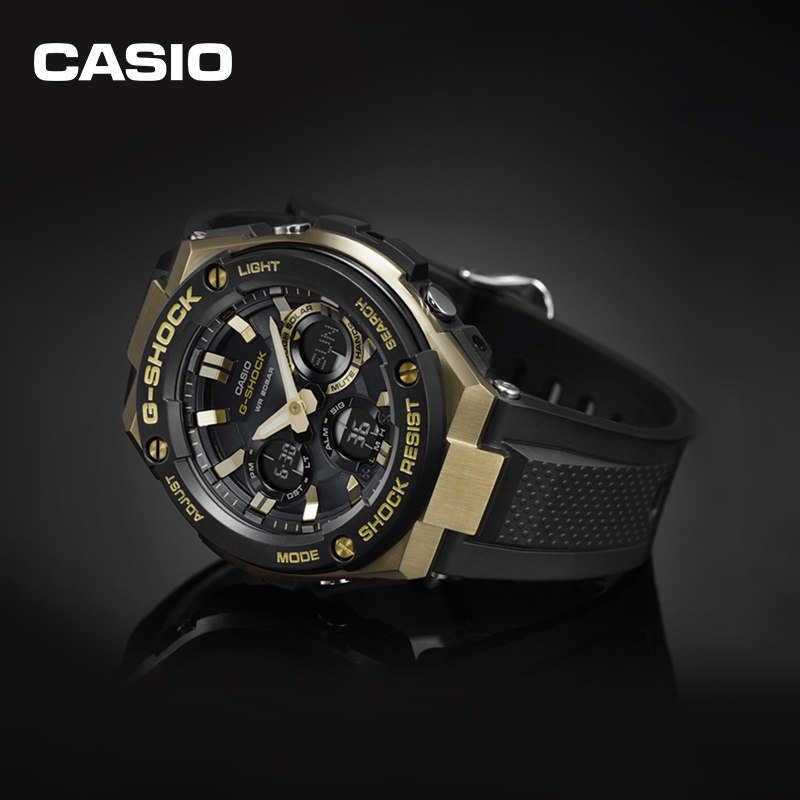 卡西欧gsts100g太阳能运动手表