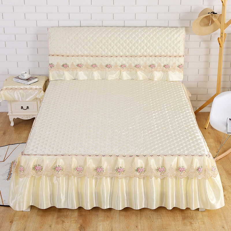 床罩床裙式席梦思床套单件1.5米1.8m床单床笠防滑防尘保护床垫罩