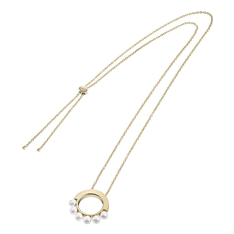 直邮calvinklein凯文克莱circling系列时尚珍珠ck长项项链