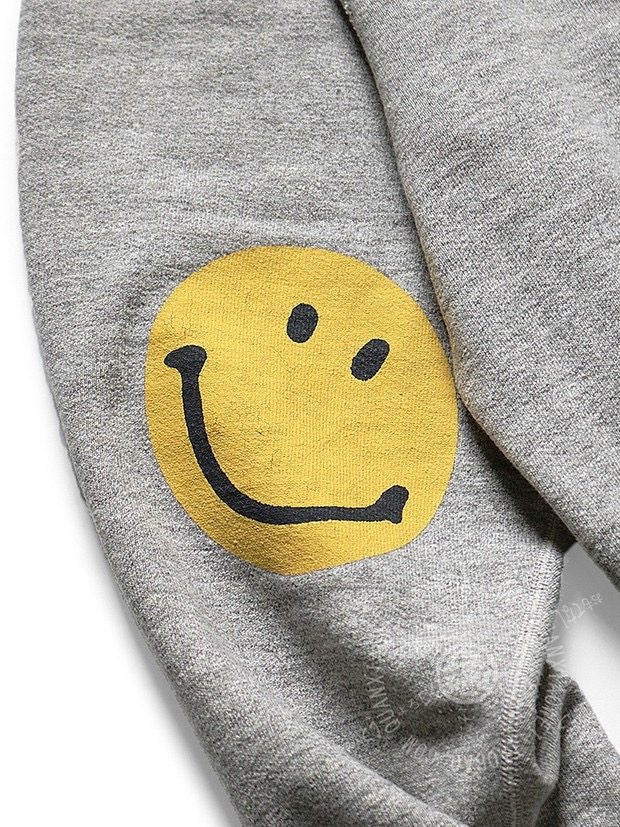 kapital贝多芬人像复古做旧笑脸印花日系圆领卫衣卫衣