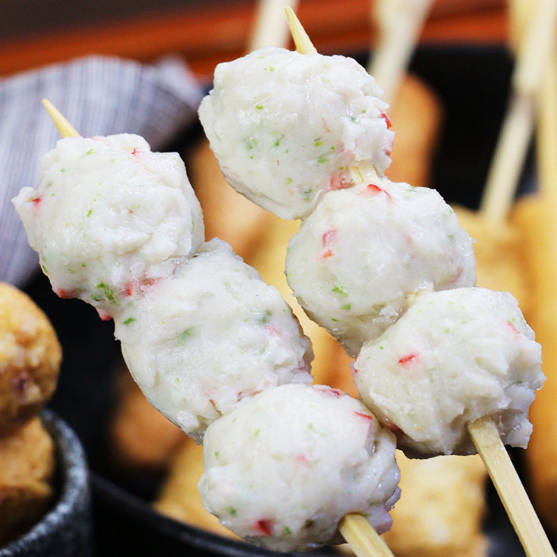 关东煮食翡翠龙虾风味10串组合即食鱼丸