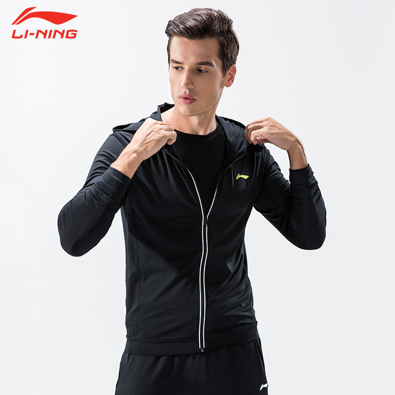 李宁跑步健身服男速干衣篮球紧身运动长袖外套健身衣