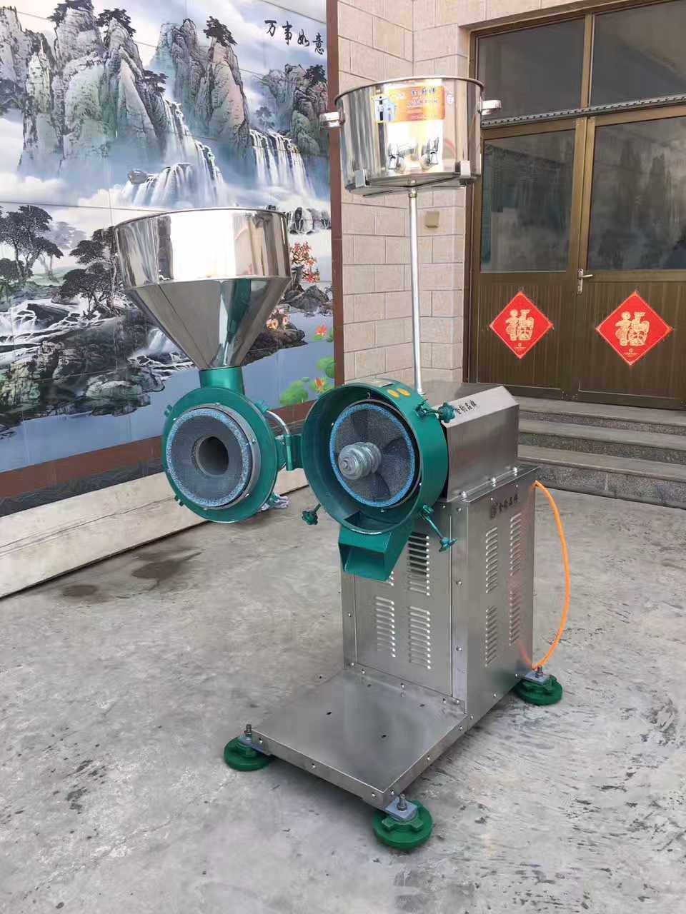 商用金豹精品砂轮磨浆机米浆米粉机豆浆机75千电机商用豆浆机