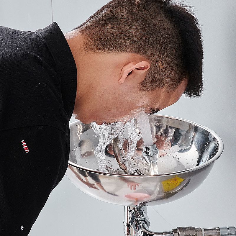 洗眼器验厂不锈钢台式紧急双口立式实验室喷淋紧急冲淋装置及洗眼器