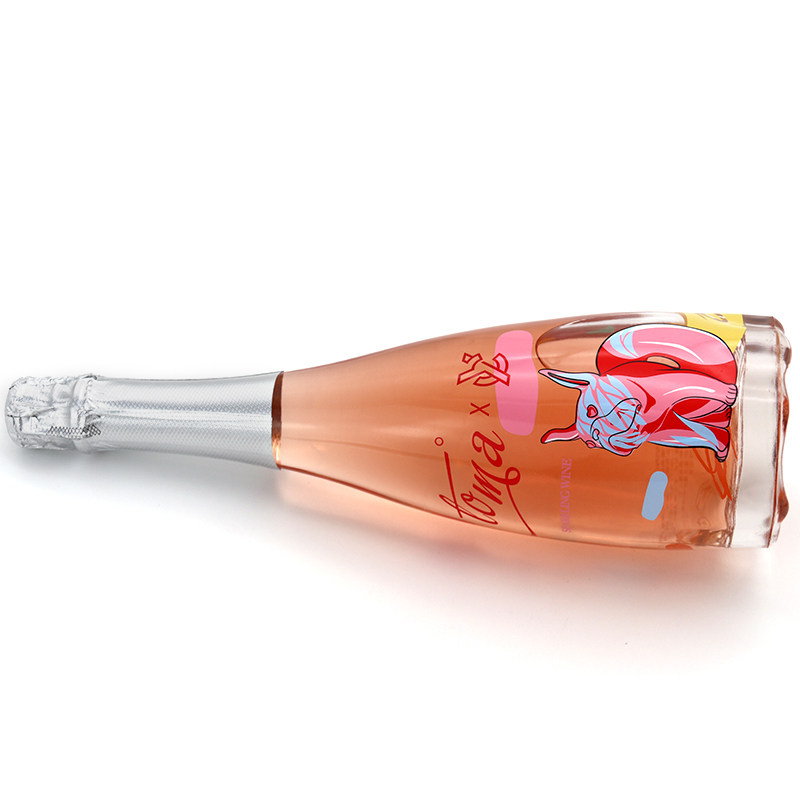 朵玛桃红起泡toma750ml气泡葡萄酒女士甜酒西班牙起泡及香槟葡萄酒