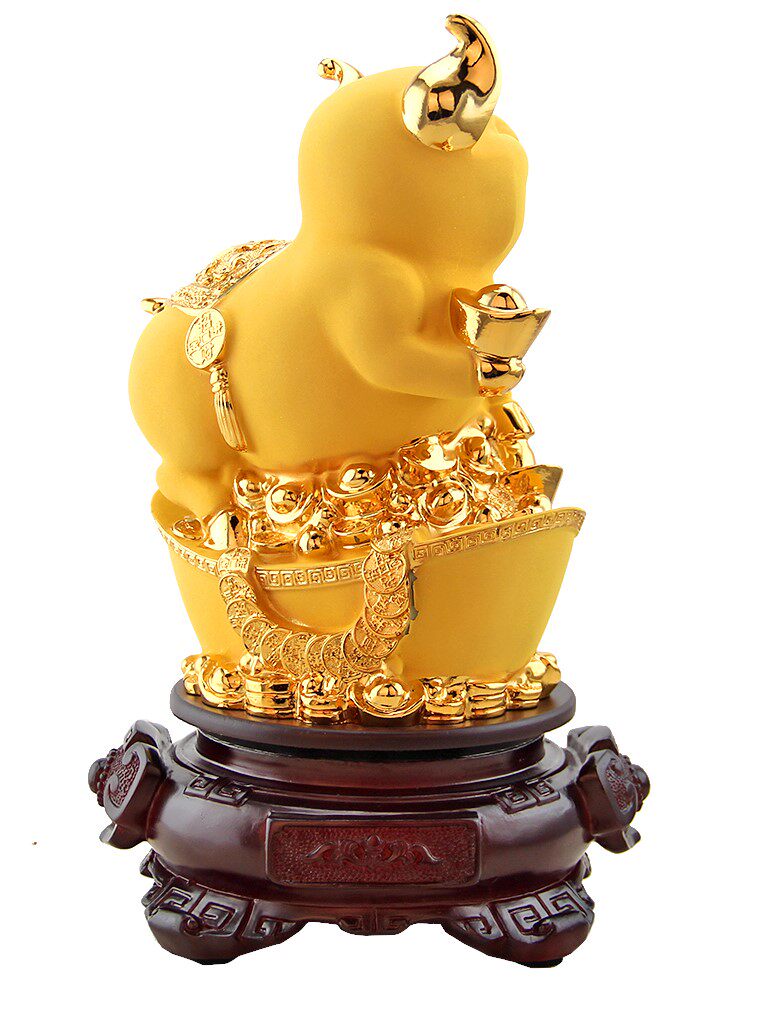 招财元宝金猪摆件家居饰品风水客厅酒柜摆设生日摆件