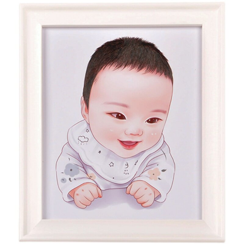 diy自制胎毛制作定做婴儿胎发纪念品手绘宝宝胎毛绣