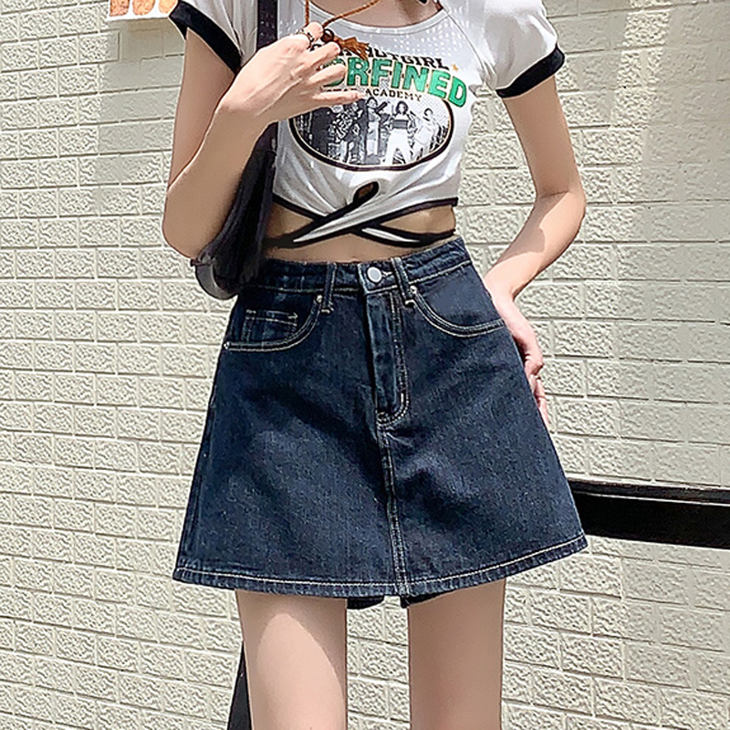 高腰牛仔短裙女夏薄款今年流行爆款裙裤显瘦半身裙