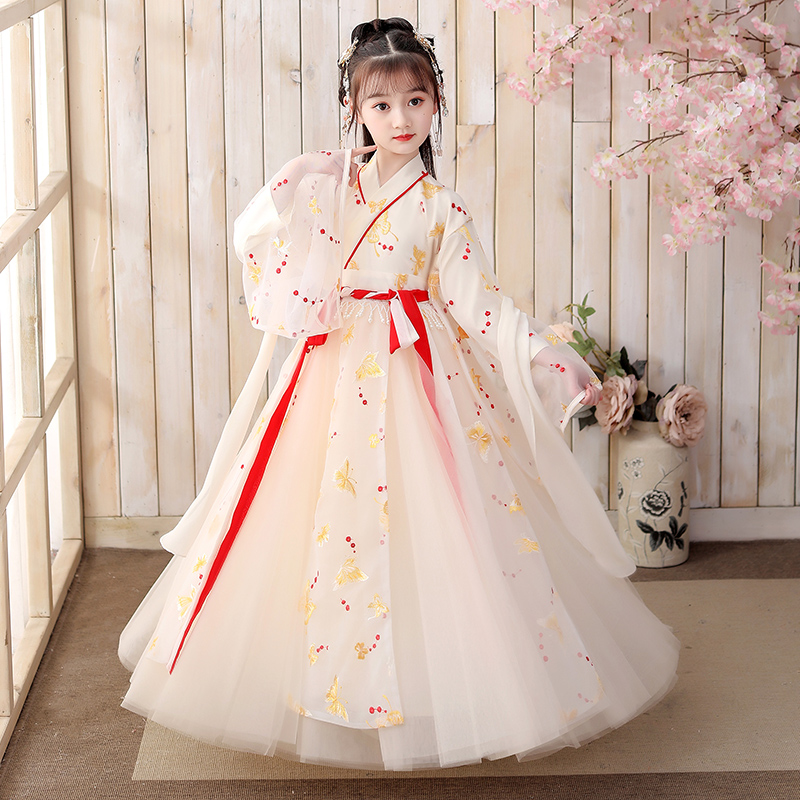 女童古装汉服超仙洋气宝宝古风童装小女孩中国汉服