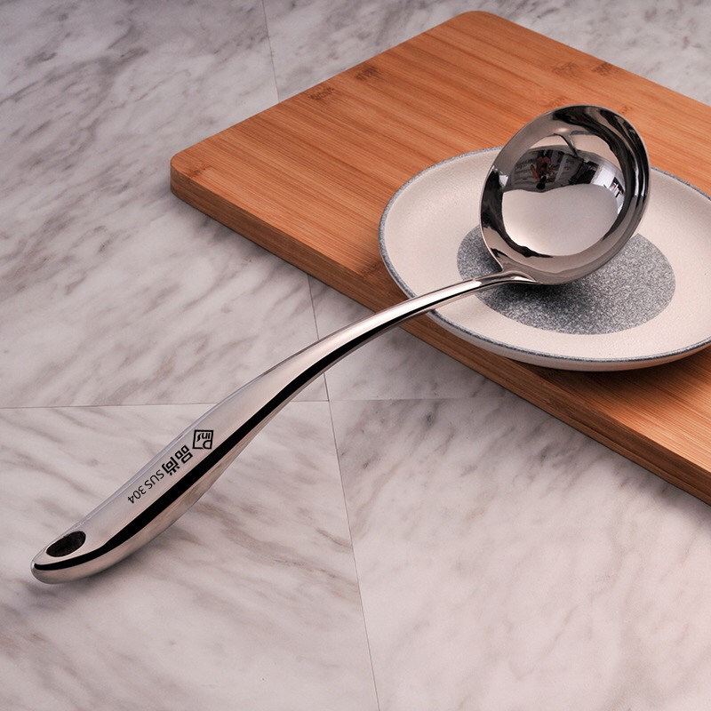 德国不锈钢锅勺炒菜勺大汤勺长柄隔热盛粥勺汤壳汤汤勺