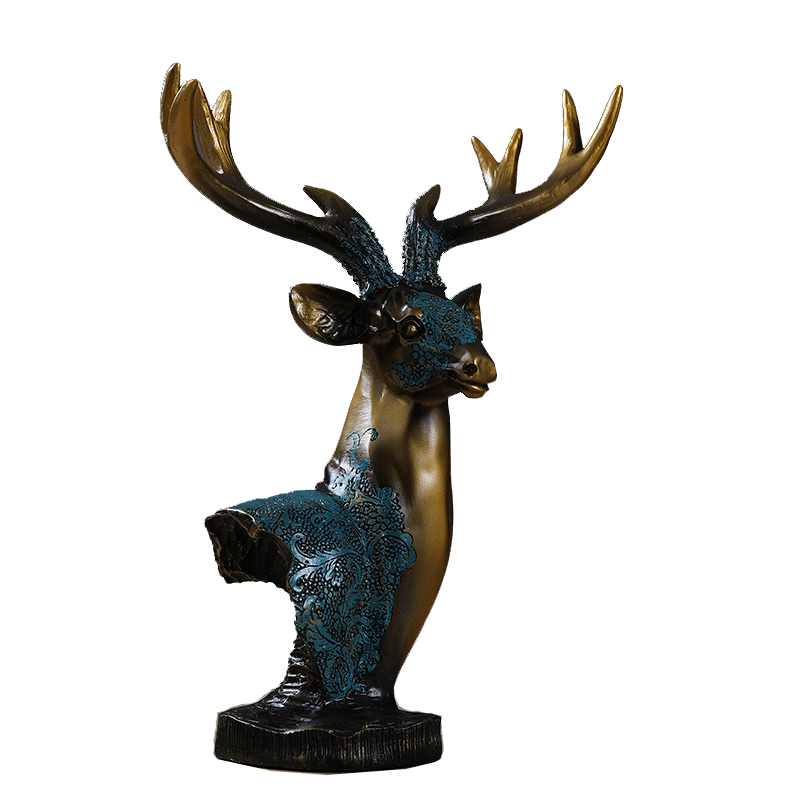装饰品招财麋鹿摆件酒柜家居饰品客厅样板房办公室创意摆件