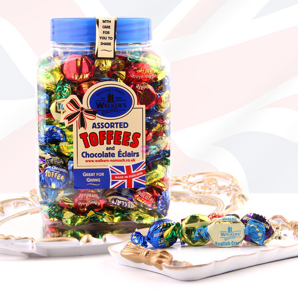 英国原装进口糖果礼盒盒装walkers沃尔克斯太妃桶装什锦糖果