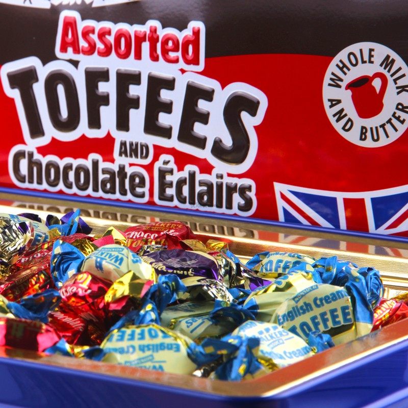 英国零食原装进口糖果软糖沃尔克斯太妃生日礼物铁盒传统糖果