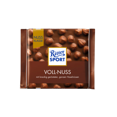 原装进口夹心零食德国rittersport榛仁榛子运动排块果仁巧克力 原价76