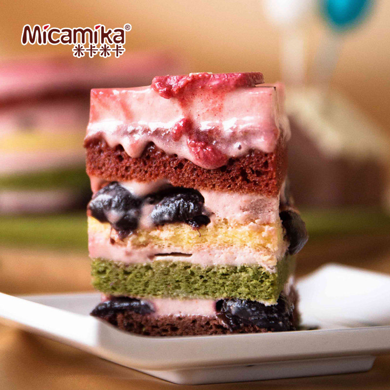 米卡米卡创意生肖小猪草莓车厘子慕斯彩虹儿童周岁生日蛋糕现做