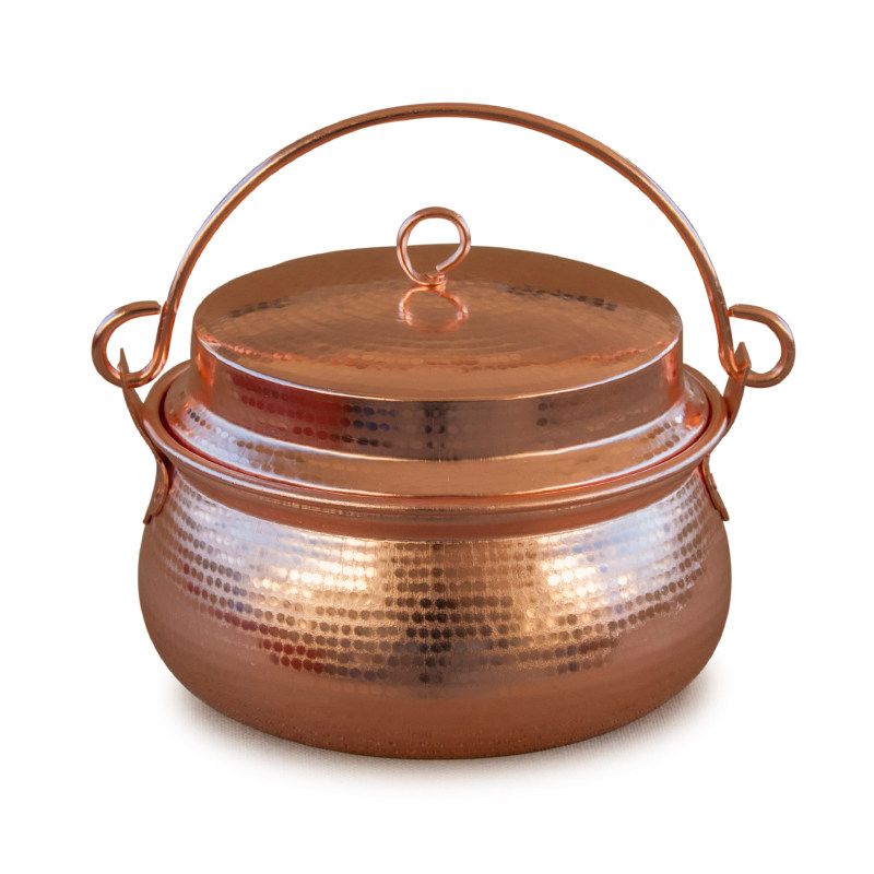 滇都炖锅汤锅铜煲加厚紫铜野炊纯铜带盖洋芋汤锅