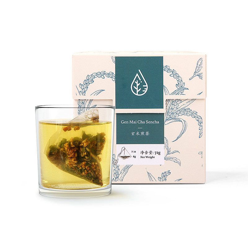 inwe因味玄米煎茶荞麦组合绿茶花草茶冷泡茶叶大度三角袋泡12包