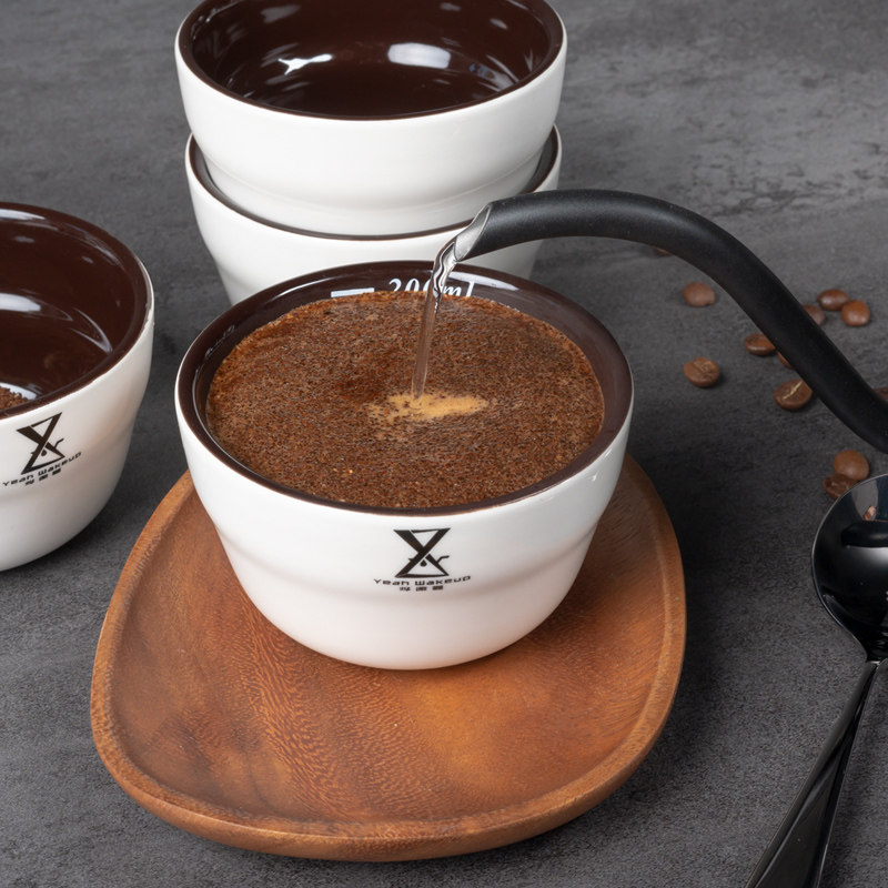 微咖专业陶瓷咖啡杯测碗cuppingcup评测200ml不锈钢配套器具