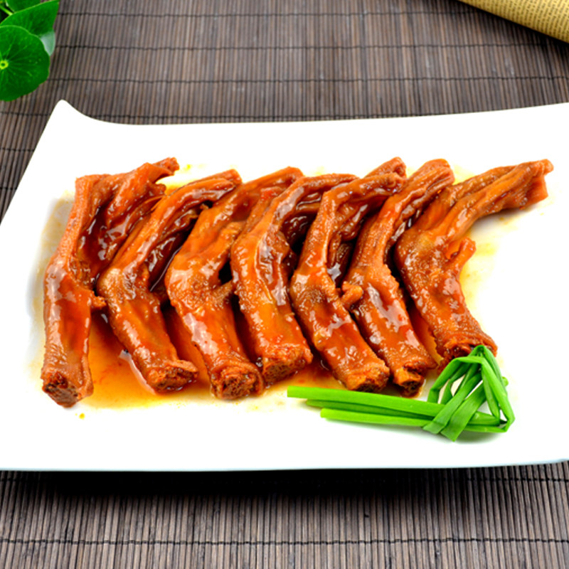 鹅掌绿进鲍汁扣掌爽口私房卤菜750g特色菜宴会鸭肉零食