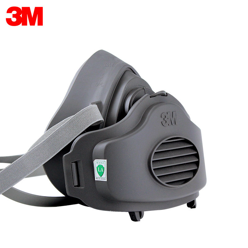 防尘3m3200口罩工业粉尘打磨装修煤矿透气面罩口罩