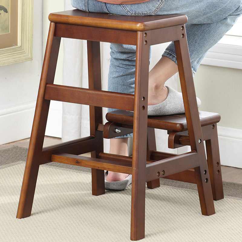 家用创意小梯子折叠凳高板凳多功能椅子便携家用实木梯凳换鞋凳