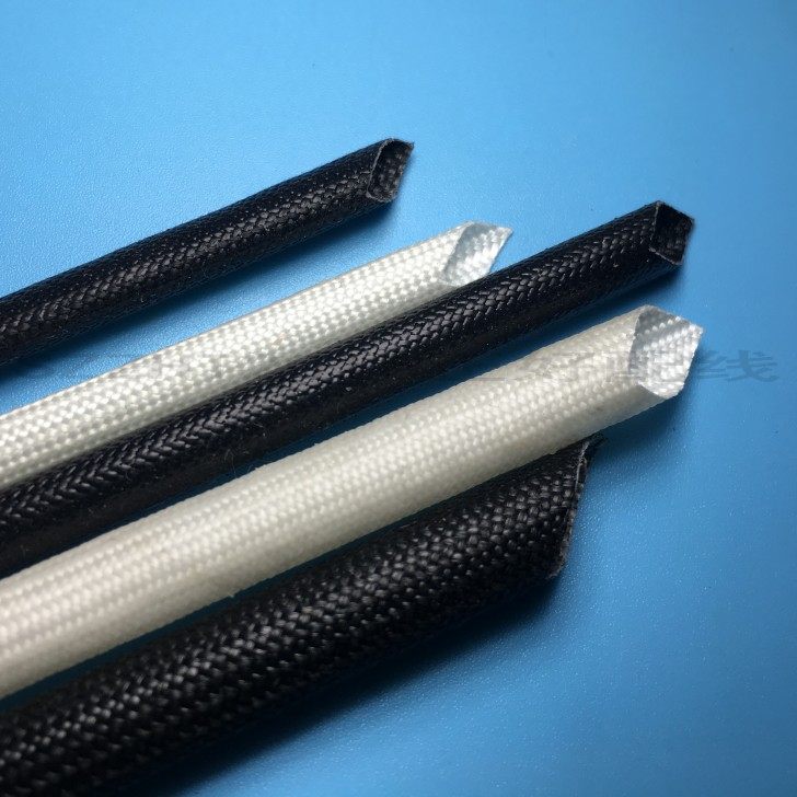 高温1200v树脂玻璃纤维绝缘套管管自熄定纹管黑白套管