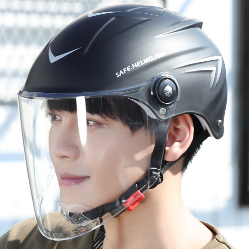 哈莫电动车头盔男女电瓶车四季通用男士头灰安全帽轻便式冬季