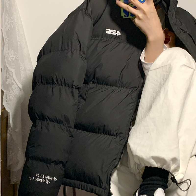 【F426官方店】国潮牌情侣嘻哈双色基础面包服hiphop宽松棉衣棉服