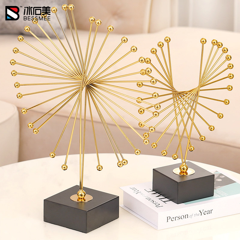 北欧轻奢金属摆件欧式客厅电视柜酒柜书房办公室桌面家居软装饰品