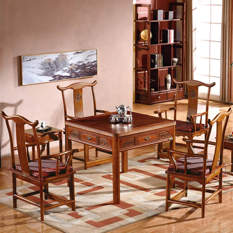 麻将机雀康实木餐桌两用麻将桌中式全自动自动机家用自动麻将机