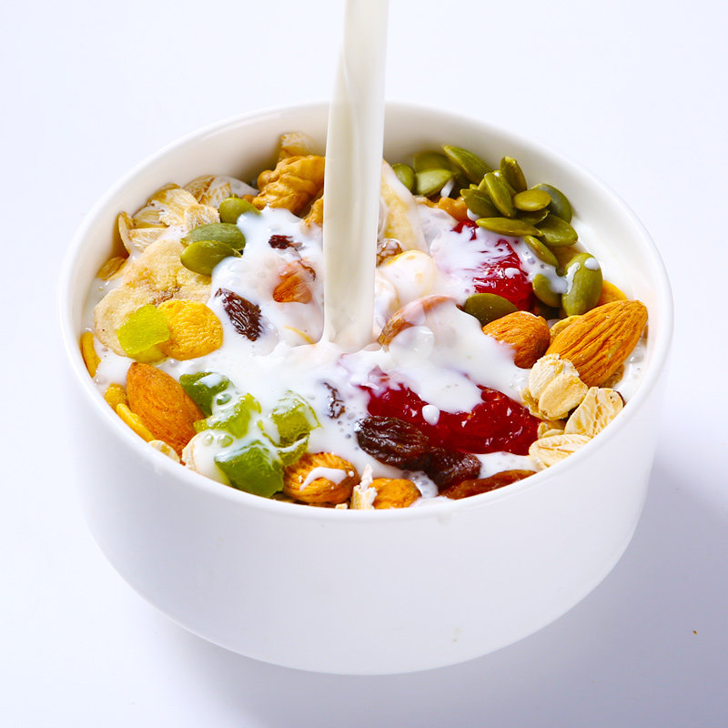 坚果水果麦片营养燕麦片即食谷物冲饮无糖精非脱脂免煮早餐食品