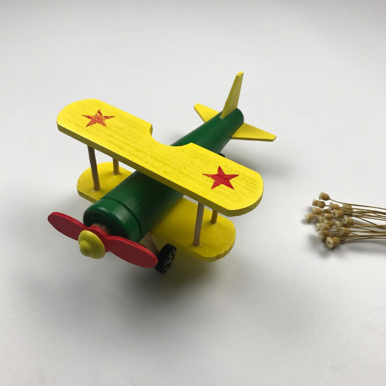 木制飞机模型工艺品摆件创意 手工 直升机战斗机模型仿真儿童玩具