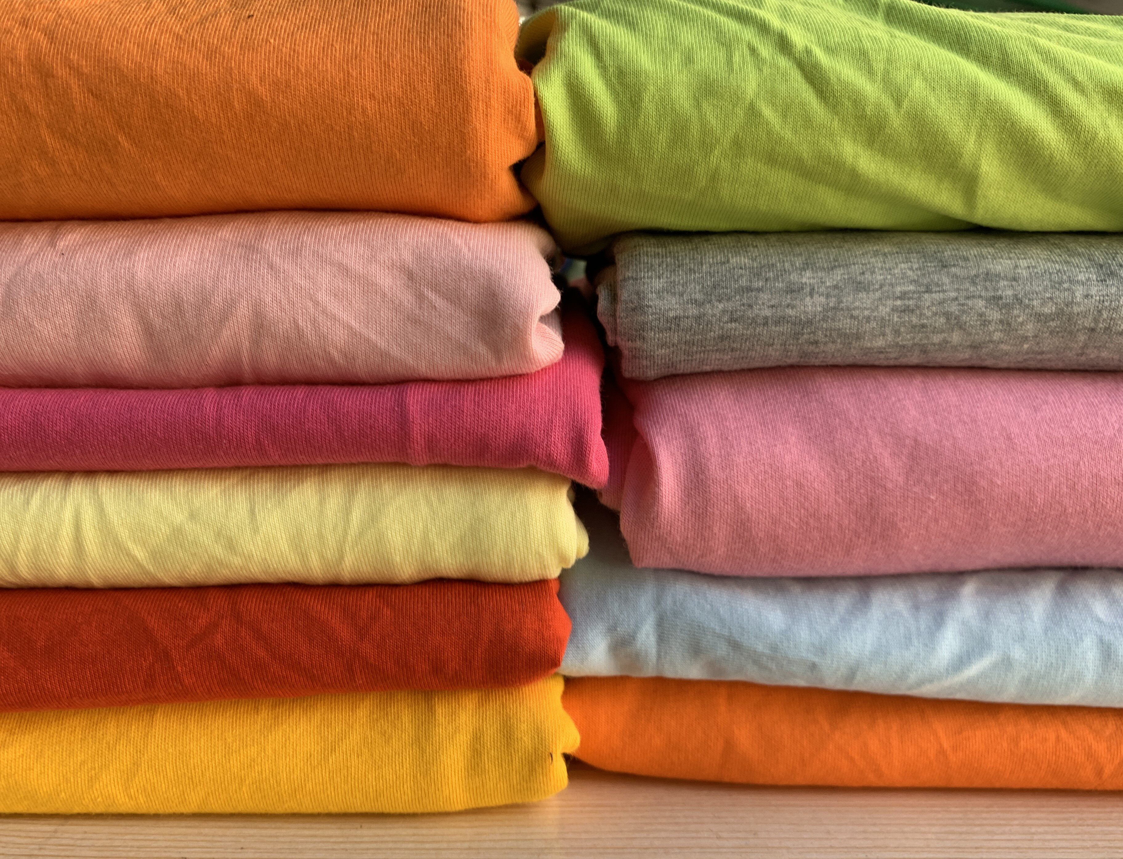 针织纯棉平纹布汗布夏秋季服饰面料宝宝棉t恤汗衫布料布头论斤称