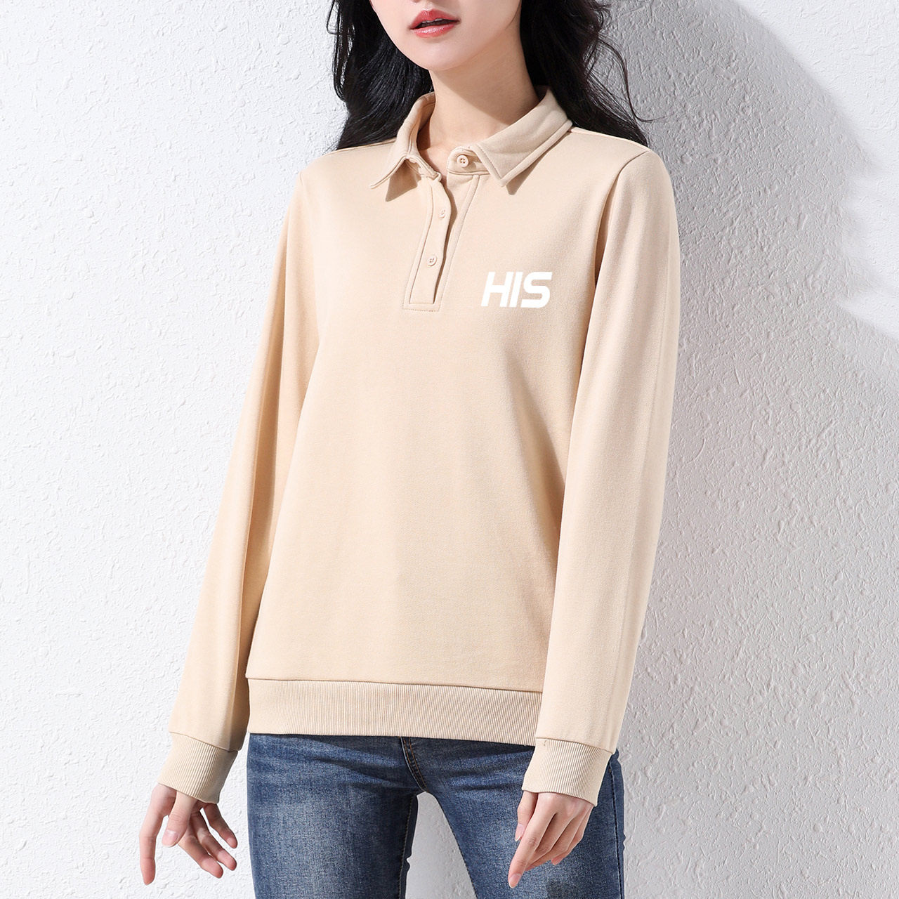 清仓年春秋季新款翻领卫衣女薄款宽松休闲polo卫衣