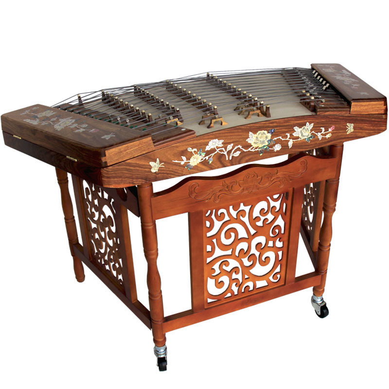 老花梨贝雕402扬琴乐器 小扬琴 专业演奏考级雕龙杨琴厂家直销 - 爱购