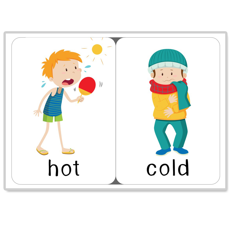 卡片英语反义词幼儿单词英文闪卡儿童小学早教早教闪卡