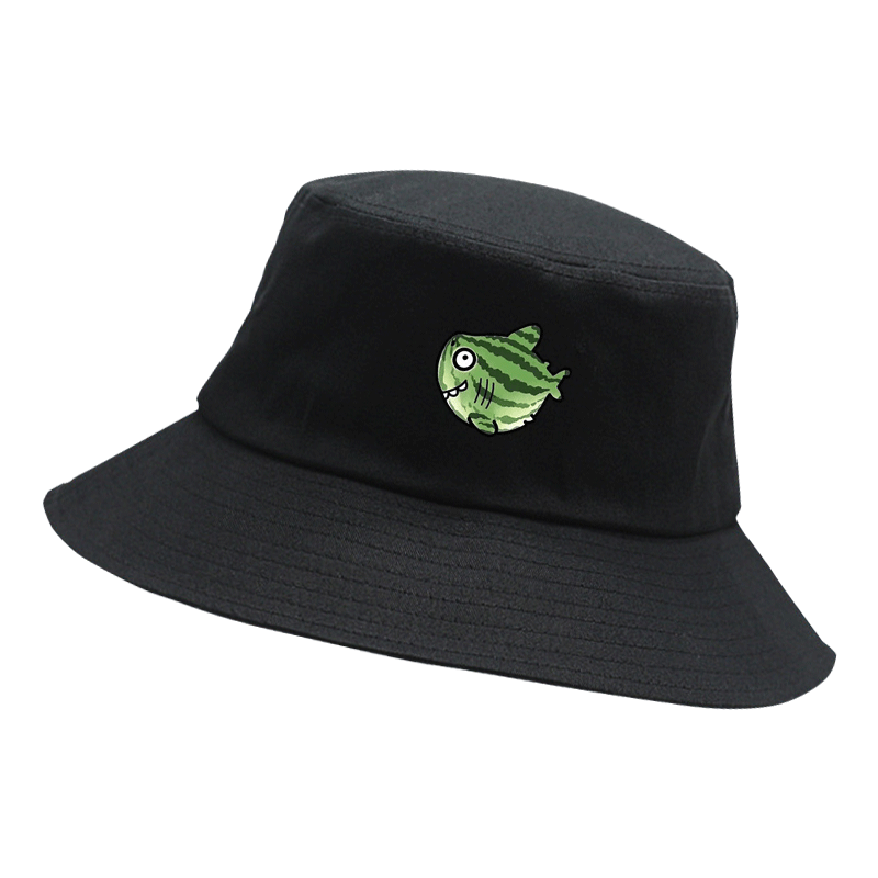 创意渔夫盆帽遮阳鲨瓜鲨叉西瓜傻子梗傻鲨鱼帽子