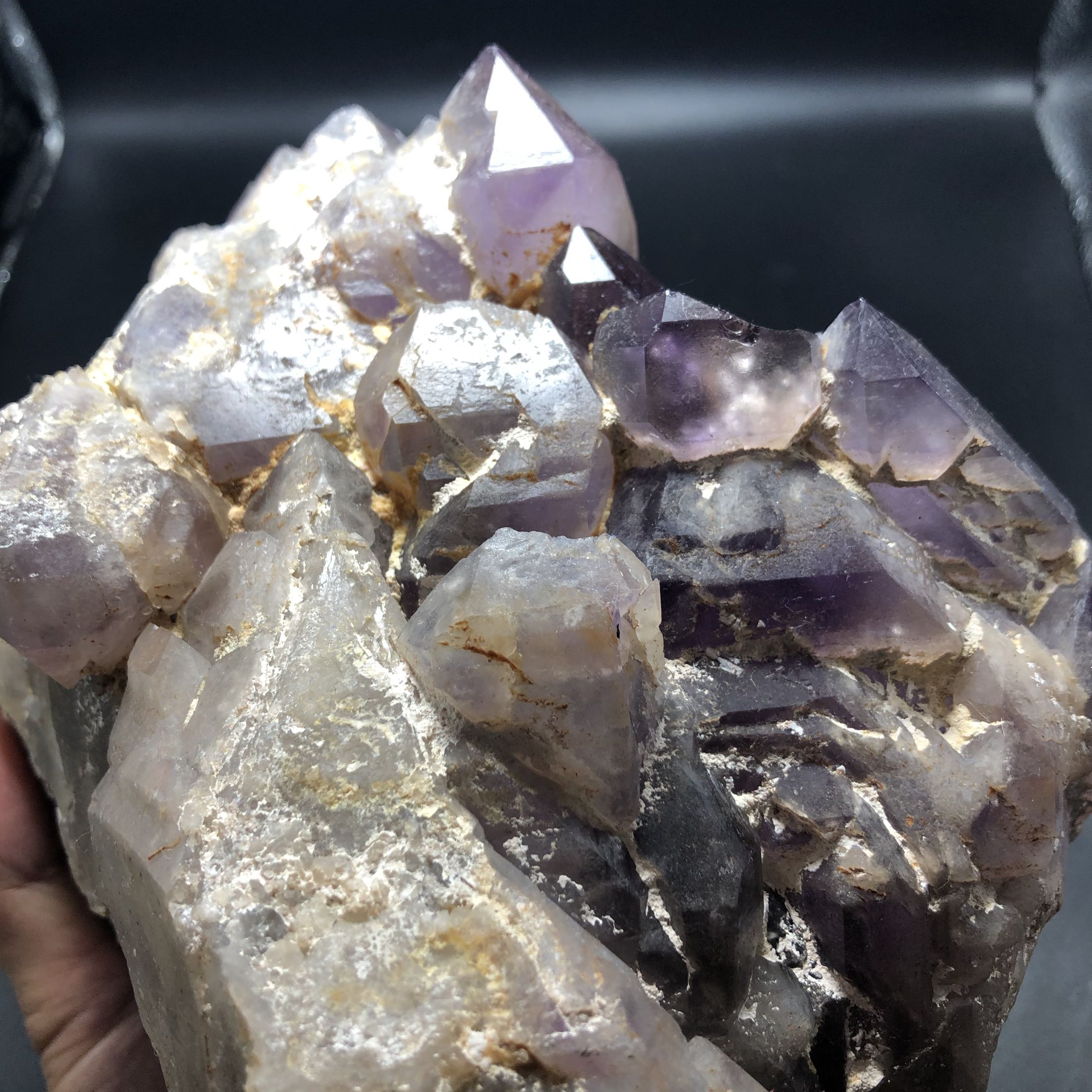 天然马达加斯双面紫水晶城堡骨干水晶原石摆件摆件