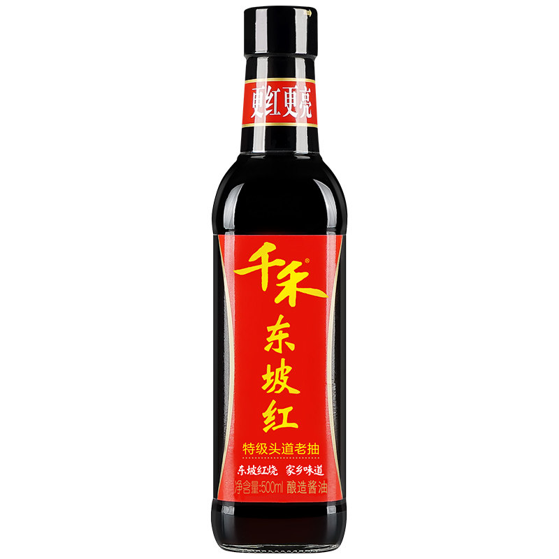 500ml千禾东坡红老酱油酿造特级上色烧菜酱油