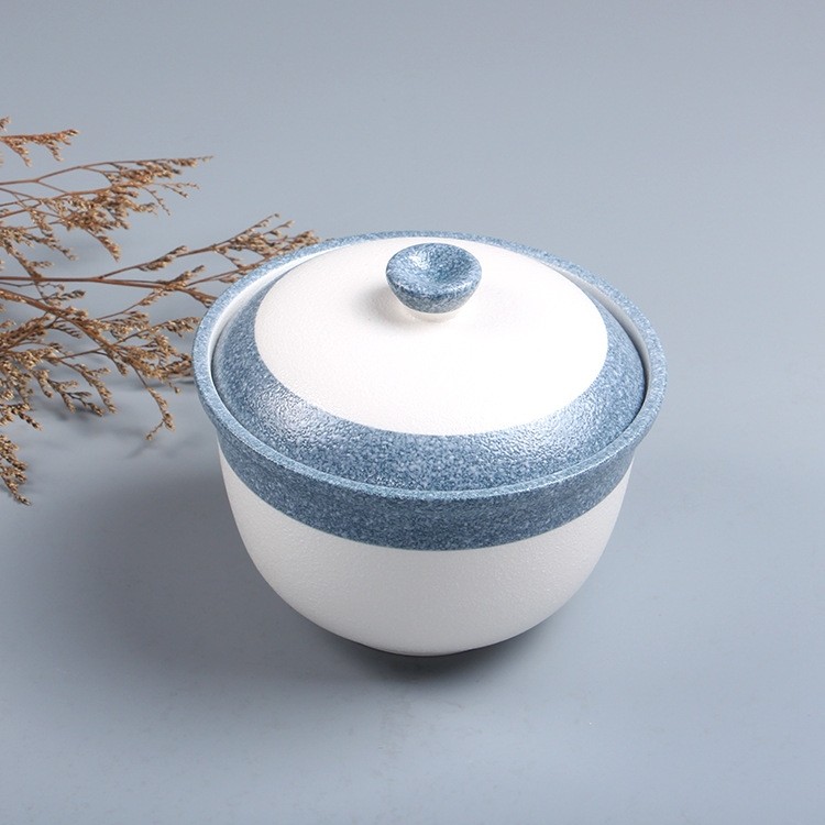 巧慕陶瓷带盖5寸小炖燕窝蒸蛋隔水家用煲汤碗