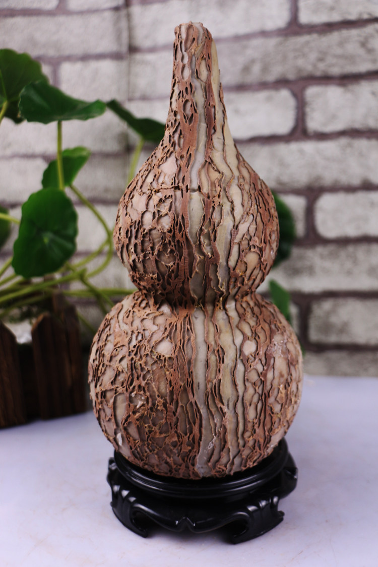 树皮石葫芦葫芦奇石观赏石原石头礼品工艺品高档摆件